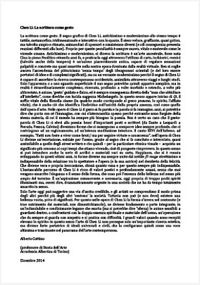 Testo completo - La scrittura immagine di Alberto Cottino